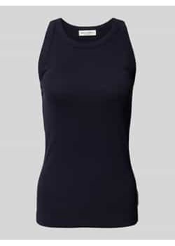 Top o kroju shaped fit z prążkowanego dżerseju z okrągłym dekoltem ze sklepu Peek&Cloppenburg  w kategorii Bluzki damskie - zdjęcie 177822503