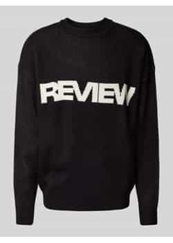 Sweter z dzianiny z wyhaftowanym logo ze sklepu Peek&Cloppenburg  w kategorii Swetry męskie - zdjęcie 177823282