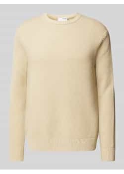 Sweter z dzianiny z prążkowanymi wykończeniami model ‘HENNY’ ze sklepu Peek&Cloppenburg  w kategorii Swetry męskie - zdjęcie 177823760