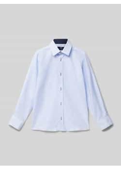 Koszula o kroju slim fit z kołnierzykiem typu kent ze sklepu Peek&Cloppenburg  w kategorii Koszule chłopięce - zdjęcie 177825182