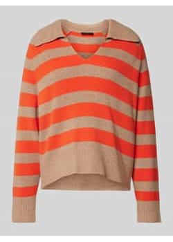 Sweter z dzianiny z dekoltem w serek ze sklepu Peek&Cloppenburg  w kategorii Swetry damskie - zdjęcie 177825444