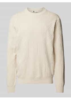 Sweter z dzianiny z wiskozy z fakturowanym wzorem ze sklepu Peek&Cloppenburg  w kategorii Swetry męskie - zdjęcie 177825973