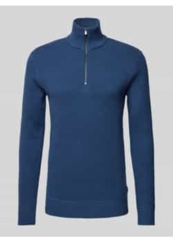 Sweter z dzianiny ze stójką model ‘BLUCHRISTER’ ze sklepu Peek&Cloppenburg  w kategorii Swetry męskie - zdjęcie 177826414