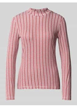 Bluzka o kroju shaped fit z mieszanki wiskozy z długim rękawem i wzorem na całej powierzchni ze sklepu Peek&Cloppenburg  w kategorii Bluzki damskie - zdjęcie 177828234