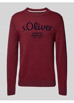 Sweter z dzianiny o kroju regular fit z logo ze sklepu Peek&Cloppenburg  w kategorii Swetry męskie - zdjęcie 177829501