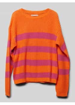 Sweter z dzianiny o luźnym kroju z prążkowanymi wykończeniami model ‘SIF’ ze sklepu Peek&Cloppenburg  w kategorii Swetry damskie - zdjęcie 177829571