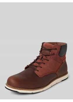 Buty ze skóry z detalem z logo model ‘JAX’ ze sklepu Peek&Cloppenburg  w kategorii Buty zimowe męskie - zdjęcie 177829643