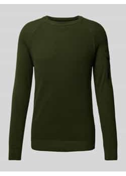 Sweter z dzianiny o kroju regular fit z raglanowymi rękawami i mieszanką faktur ze sklepu Peek&Cloppenburg  w kategorii Swetry męskie - zdjęcie 177831441