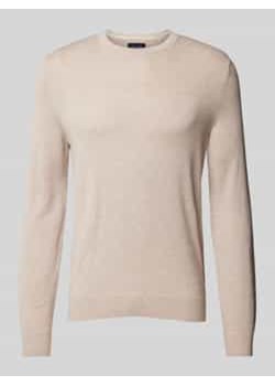 Sweter z dzianiny z okrągłym dekoltem ze sklepu Peek&Cloppenburg  w kategorii Swetry męskie - zdjęcie 177831514