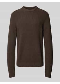 Sweter z dzianiny z okrągłym dekoltem ze sklepu Peek&Cloppenburg  w kategorii Swetry męskie - zdjęcie 177831831
