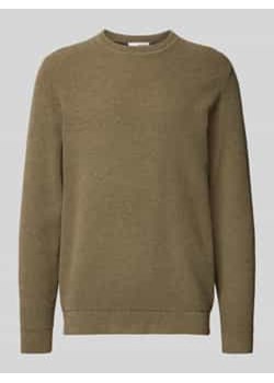 Sweter z dzianiny z fakturowanym wzorem model ‘ROSS’ ze sklepu Peek&Cloppenburg  w kategorii Swetry męskie - zdjęcie 177831861