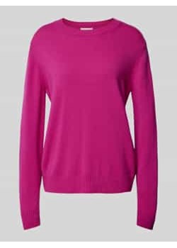 Sweter z dzianiny z prążkowanymi wykończeniami ze sklepu Peek&Cloppenburg  w kategorii Swetry damskie - zdjęcie 177832292