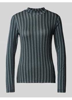 Bluzka o kroju shaped fit z mieszanki wiskozy z długim rękawem i wzorem na całej powierzchni ze sklepu Peek&Cloppenburg  w kategorii Bluzki damskie - zdjęcie 177833054