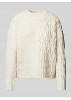 Sweter z dzianiny z prążkowanymi wykończeniami model ‘LUVIE’ ze sklepu Peek&Cloppenburg  w kategorii Swetry damskie - zdjęcie 177834142