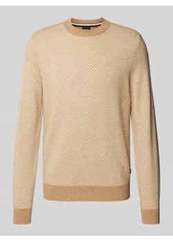 Sweter z dzianiny z prążkowanymi wykończeniami model ‘Eltoro’ ze sklepu Peek&Cloppenburg  w kategorii Swetry męskie - zdjęcie 177837161