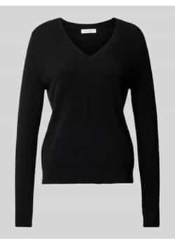 Sweter z dzianiny z prążkowanymi wykończeniami ze sklepu Peek&Cloppenburg  w kategorii Swetry damskie - zdjęcie 177837734