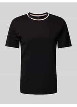 T-shirt z prążkowanym,okrągłym dekoltem model ‘Thompson’ ze sklepu Peek&Cloppenburg  w kategorii T-shirty męskie - zdjęcie 177837852