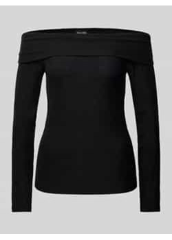 Bluzka o kroju slim fit z długim rękawem,odkrytymi ramionami i efektem błyszczącym model ‘SANDRA’ ze sklepu Peek&Cloppenburg  w kategorii Bluzki damskie - zdjęcie 177839151