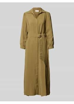 Sukienka midi z wiązanym paskiem model ‘LARA’ ze sklepu Peek&Cloppenburg  w kategorii Sukienki - zdjęcie 177840594