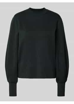 Sweter z dzianiny z mieszanki wiskozy z bufiastymi rękawami ze sklepu Peek&Cloppenburg  w kategorii Swetry damskie - zdjęcie 177840751