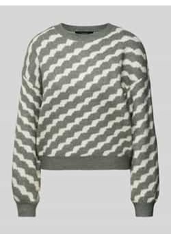 Sweter z dzianiny ze wzorem w ukośne paski model ‘LARA’ ze sklepu Peek&Cloppenburg  w kategorii Swetry damskie - zdjęcie 177842113