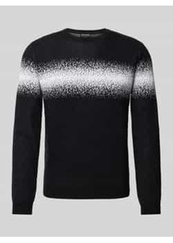 Sweter z dzianiny z okrągłym dekoltem ze sklepu Peek&Cloppenburg  w kategorii Swetry męskie - zdjęcie 177843943
