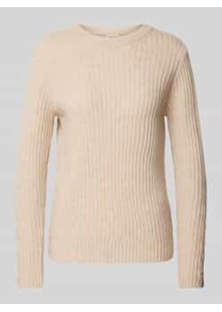 Sweter z dzianiny z prążkowanymi wykończeniami ze sklepu Peek&Cloppenburg  w kategorii Swetry damskie - zdjęcie 177844111