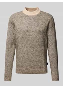 Sweter z dzianiny z detalem z logo model ‘COSPACE’ ze sklepu Peek&Cloppenburg  w kategorii Swetry męskie - zdjęcie 177845063