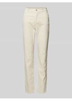 Spodnie sztruksowe o kroju slim fit z bawełną ze sklepu Peek&Cloppenburg  w kategorii Spodnie damskie - zdjęcie 177845102
