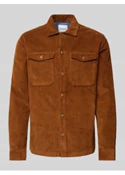 Koszula sztruksowa o kroju regular fit z kieszeniami z patką na piersi model ‘EDDIE’ ze sklepu Peek&Cloppenburg  w kategorii Koszule męskie - zdjęcie 177846351