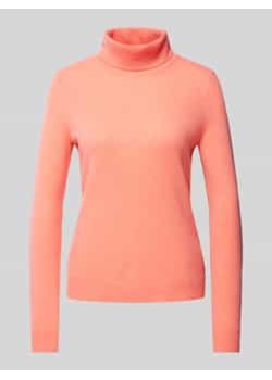 Sweter z wywijanym kołnierzem z prążkowanymi wykończeniami ze sklepu Peek&Cloppenburg  w kategorii Swetry damskie - zdjęcie 177848123