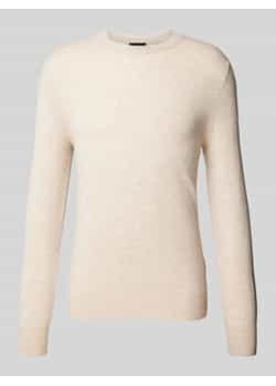 Sweter z dzianiny z prążkowanymi wykończeniami ze sklepu Peek&Cloppenburg  w kategorii Swetry męskie - zdjęcie 177849192