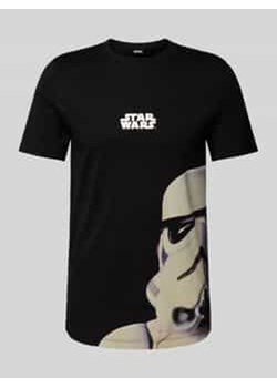 T-shirt o kroju regular fit z bawełny z nadrukiem Starwars® ze sklepu Peek&Cloppenburg  w kategorii T-shirty męskie - zdjęcie 177849772