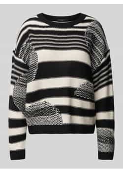 Sweter z dzianiny z okrągłym dekoltem ze sklepu Peek&Cloppenburg  w kategorii Swetry damskie - zdjęcie 177851860