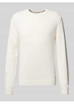 Sweter z dzianiny z okrągłym dekoltem ze sklepu Peek&Cloppenburg  w kategorii Swetry męskie - zdjęcie 177853003
