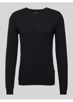 Sweter z dzianiny z fakturowanym wzorem ze sklepu Peek&Cloppenburg  w kategorii Swetry męskie - zdjęcie 177853863