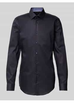 Koszula biznesowa o kroju slim fit z czystej bawełny ze sklepu Peek&Cloppenburg  w kategorii Koszule męskie - zdjęcie 177855364