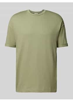 T-shirt z prążkowanym,okrągłym dekoltem model ‘THILO’ ze sklepu Peek&Cloppenburg  w kategorii T-shirty męskie - zdjęcie 177856241