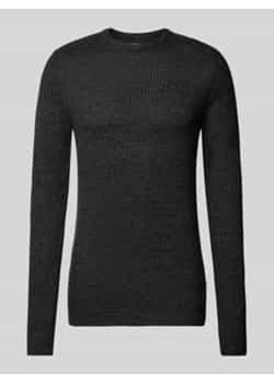 Sweter z dzianiny z okrągłym dekoltem model ‘LEWIS’ ze sklepu Peek&Cloppenburg  w kategorii Swetry męskie - zdjęcie 177858862