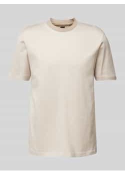 T-shirt z prążkowanym,okrągłym dekoltem model ‘Thompson’ ze sklepu Peek&Cloppenburg  w kategorii T-shirty męskie - zdjęcie 177860864