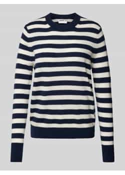 Sweter kaszmirowy z prążkowanymi wykończeniami ze sklepu Peek&Cloppenburg  w kategorii Swetry damskie - zdjęcie 177860921