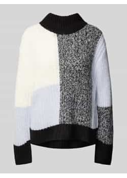 Sweter z dzianiny o luźnym kroju z dodatkiem wełny w stylu Colour Blocking ze sklepu Peek&Cloppenburg  w kategorii Swetry damskie - zdjęcie 177860963