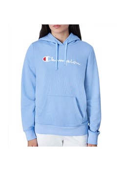 Bluza Champion Embroidered Big Script Logo Hoodie 117111-BS083 - niebieska ze sklepu streetstyle24.pl w kategorii Bluzy damskie - zdjęcie 177862363