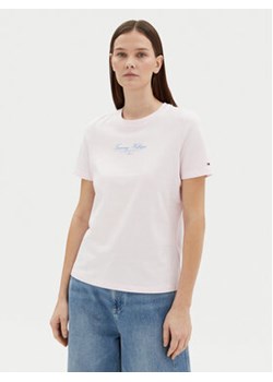 Tommy Hilfiger T-Shirt WW0WW45428 Różowy Regular Fit ze sklepu MODIVO w kategorii Bluzki damskie - zdjęcie 177869193