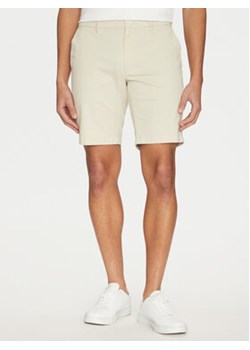 Calvin Klein Szorty materiałowe Modern Twill K10K114063 Beżowy Slim Fit ze sklepu MODIVO w kategorii Spodenki męskie - zdjęcie 177873610