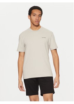 Calvin Klein T-Shirt Micro Logo K10K109894 Beżowy Regular Fit ze sklepu MODIVO w kategorii T-shirty męskie - zdjęcie 177883902