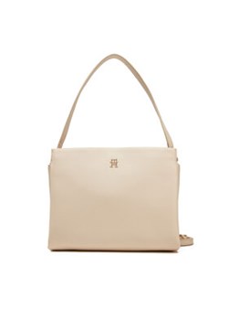 Tommy Hilfiger Torebka Th Legacy Med Satchel AW0AW17173 Écru ze sklepu MODIVO w kategorii Torby Shopper bag - zdjęcie 177886031