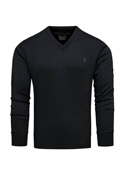 Sweter męski w serek kolor czarny Recea ze sklepu Recea.pl w kategorii Swetry męskie - zdjęcie 177887093