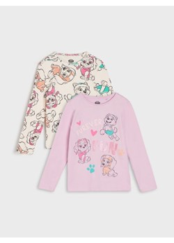 Sinsay - Koszulka z długimi rękawami 2 pack Psi Patrol - fioletowy ze sklepu Sinsay w kategorii Bluzki dziewczęce - zdjęcie 177888522