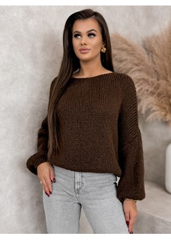 sweter farro brązowy one size ze sklepu UBRA w kategorii Swetry damskie - zdjęcie 177890321